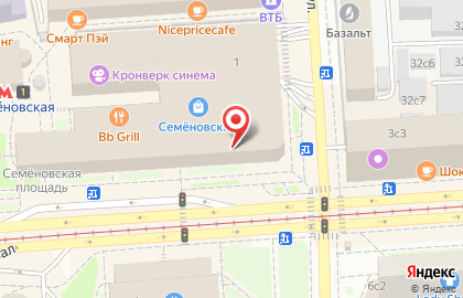 Салон сотовой связи МегаФон на Семёновской набережной на карте