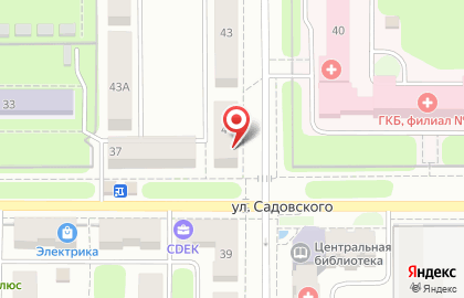 Магазин детских товаров Мальвина на улице Садовского на карте