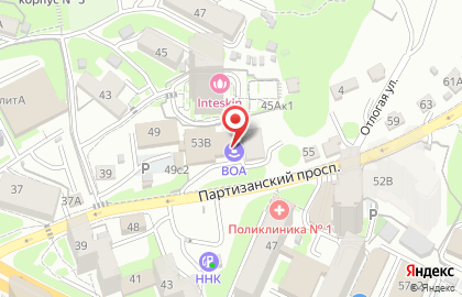 Общественная организация Всероссийское общество автомобилистов на Партизанском проспекте на карте