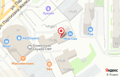 Автомойка самообслуживания мою сам на улице Партизана Железняка на карте