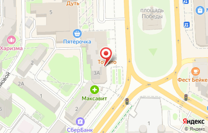 Росбанк на площади Победы на карте
