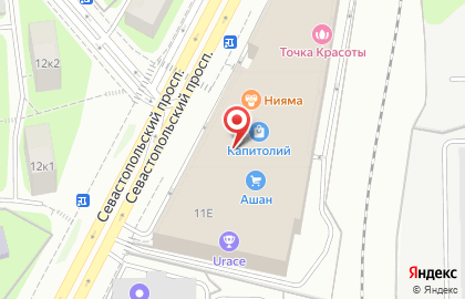 Сеть офф-прайс магазинов Familia на Севастопольском проспекте на карте