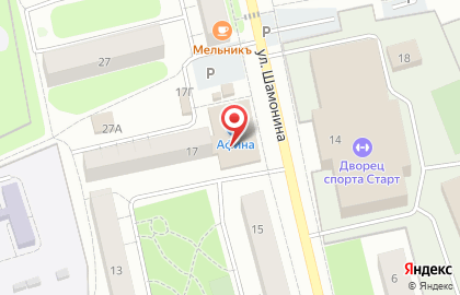 Супермаркет Афина в Шаховской на карте