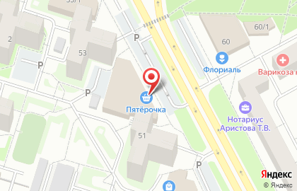 Супермаркет Пятёрочка на проспекте Ленина на карте