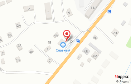 Супермаркет Славный на Центральной улице на карте