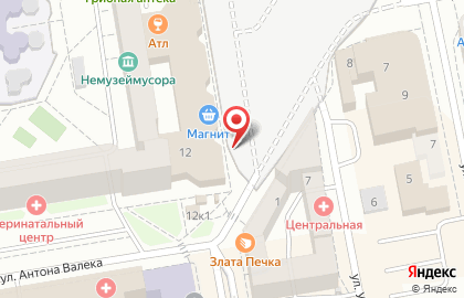 Киоск по продаже фруктов и овощей на улице Антона Валека на карте