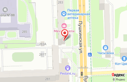 Канцелярский магазин Фаворит на Пушкинской улице на карте