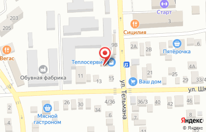 Торгово-монтажная компания Теплосервис на улице Тельмана на карте