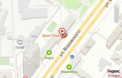 Магазин мясных полуфабрикатов Ариант на улице Воровского, 60 на карте