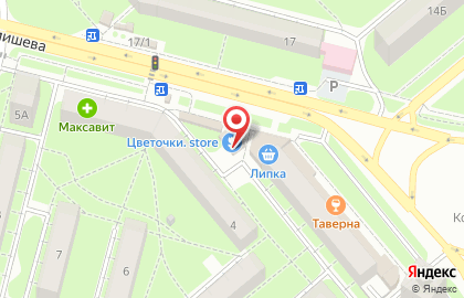 Кафе-бар в Липецке на карте
