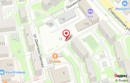 Супермаркет Пятёрочка на улице Дмитрия Павлова на карте