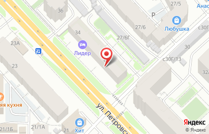 Частный лицензированный детский сад Сияние севера на улице Петровского на карте