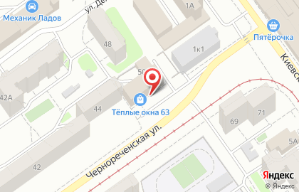 День на Чернореченской улице на карте