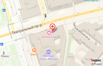 Центр красоты и здоровья "Белый Сад" в гостинице "Метрополь" на карте