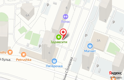 Алкогольный бутик Тантана на улице Евгения Столярова на карте