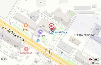 Дискаунтер Хлеб-соль в Центральном районе на карте