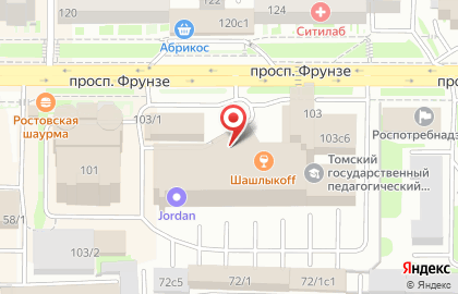 Ретро FM Томск, FM 102.5 на карте