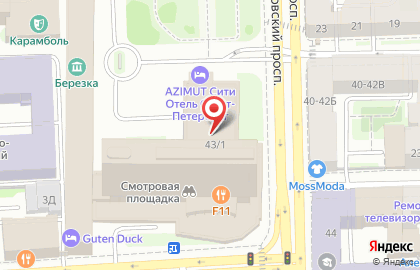 Azimut Hotels на Лермонтовском проспекте на карте