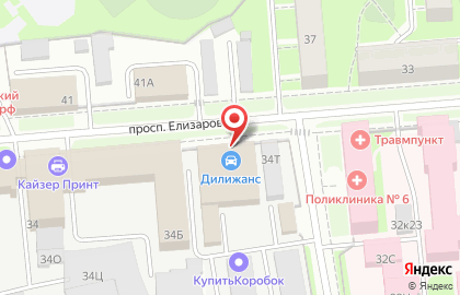 Автосервис Дилижанс в Санкт-Петербурге на карте