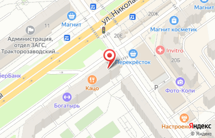 Киоск по продаже фруктов и овощей в Тракторозаводском районе на карте