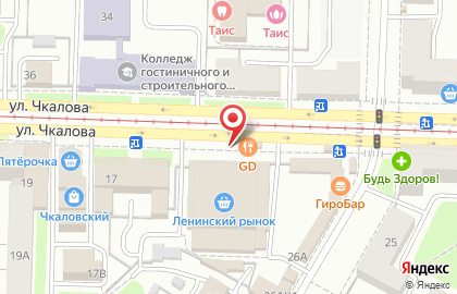 Ресторан уличной еды GD в Ленинском районе на карте