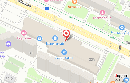 Банкомат МИнБанк на улице Миклухо-Маклая на карте