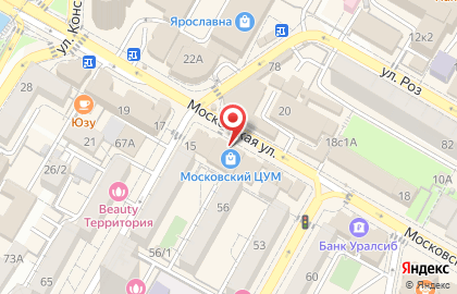 Ювелирный магазин 585Gold в Центральном районе на карте
