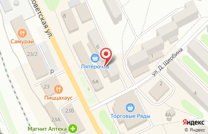 Супермаркет Пятёрочка в Туле на карте