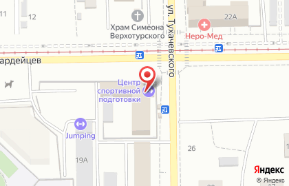 СШОР по спортивной борьбе на улице Тухачевского на карте