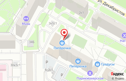 Супермаркет Пятёрочка в Москве на карте