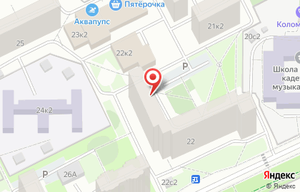 ОДС Жилищник района Нагатинский Затон на Коломенской набережной, 22 на карте
