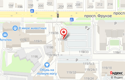 Магазин ковровых покрытий на проспекте Фрунзе на карте