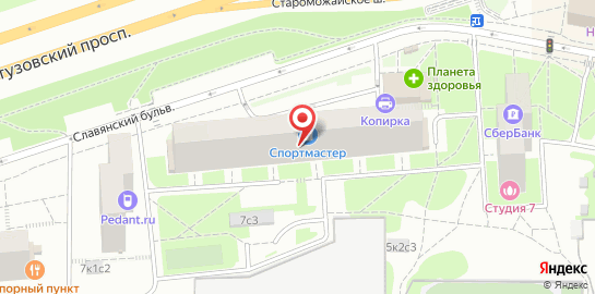 Ортопедический салон ОРТЕКА на Славянском бульваре на карте