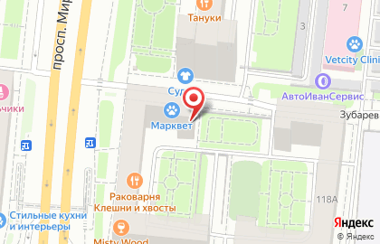 МАРКВЕТ на Алексеевской на карте