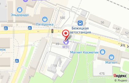 Оператор сотовой связи МегаФон на улице Ульянова на карте