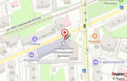 Российский университет кооперации на улице Карла Маркса на карте
