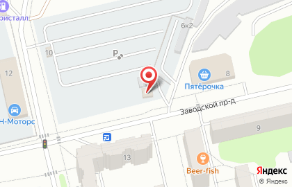 Автомойка Авто баня в Заводском проезде на карте