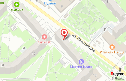 Универсам Одна цена в Железнодорожном районе на карте