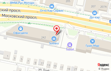 Автосалон Subaru на Московском проспекте на карте