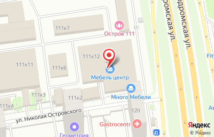 Интернет-магазин МебельЦентр на улице Николая Островского на карте
