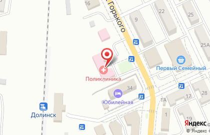 Поликлиника на улице Горького на карте