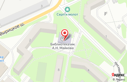 Сиверская поселковая детская библиотека в Санкт-Петербурге на карте