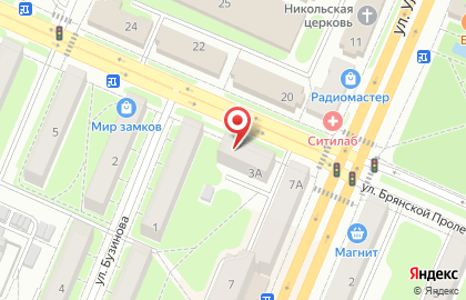 Туристическое агентство Мир Туризма на улице Брянской Пролетарской Дивизии на карте