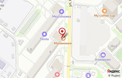 Продовольственный магазин Апельсин на улице Комарова на карте