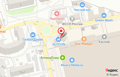 Автосервис Технопарк на Минусинской улице на карте