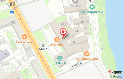 Банкет-холл Облака на улице Габдуллы Тукая на карте
