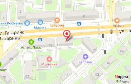 Липецкие просторы на улице Гагарина на карте
