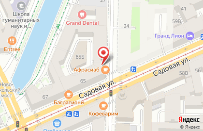 Кафе Афрасиаб в Адмиралтейском районе на карте