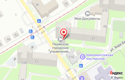 Пермское городское управление гражданской защиты в Мотовилихинском районе на карте