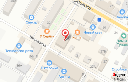 Магазин тканей и штор на Троицкой улице на карте